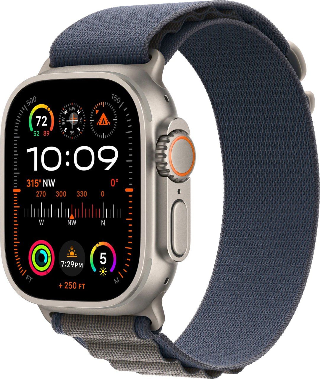 УмныечасыAppleWatchUltra249ммTitaniumCaseGPS+Cellular,BlueAlpineLoop,размерремешкаM(Втораяверсия)