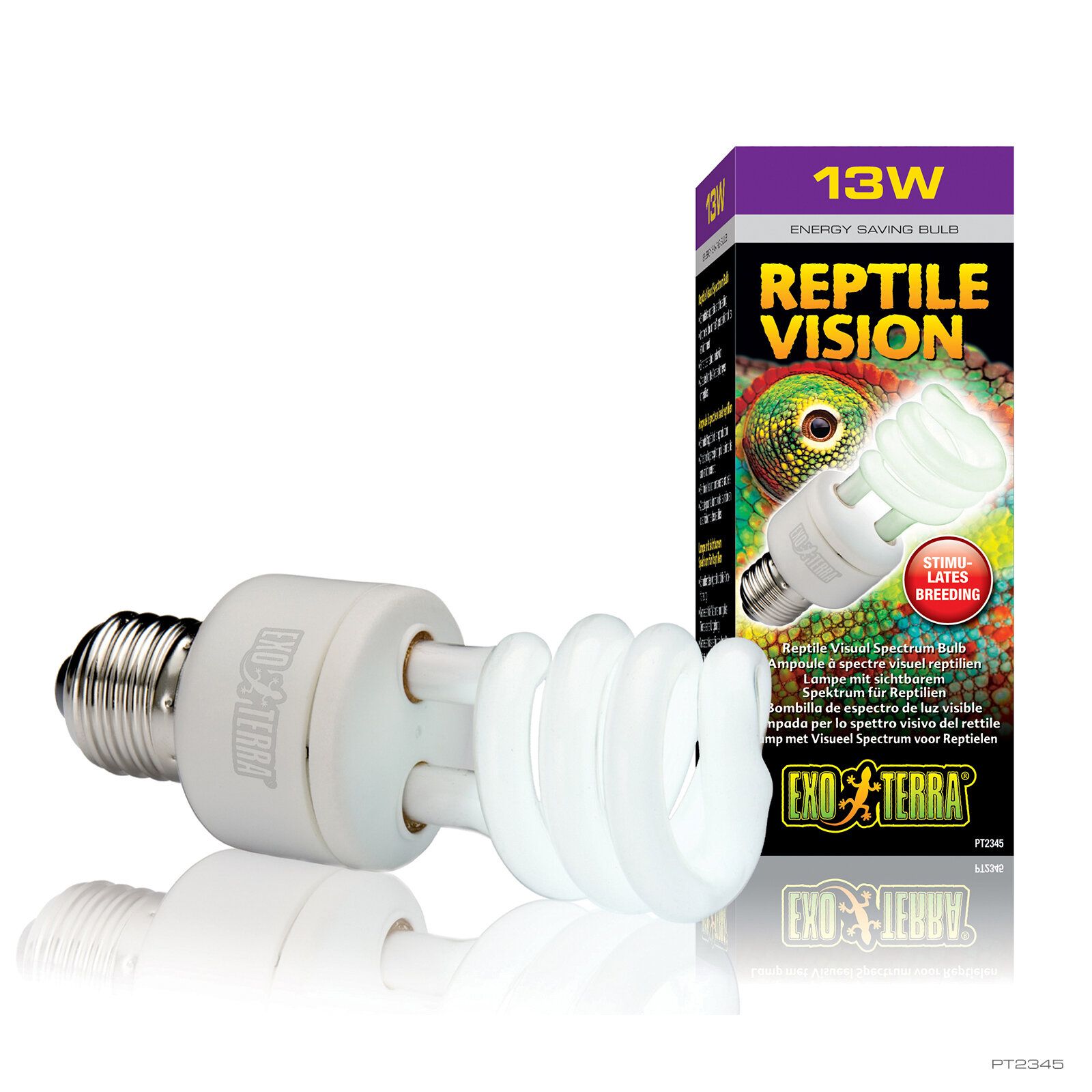 EXO TERRA Лампа адаптированая к зрению рептилий Reptile Vision Compact, 13W