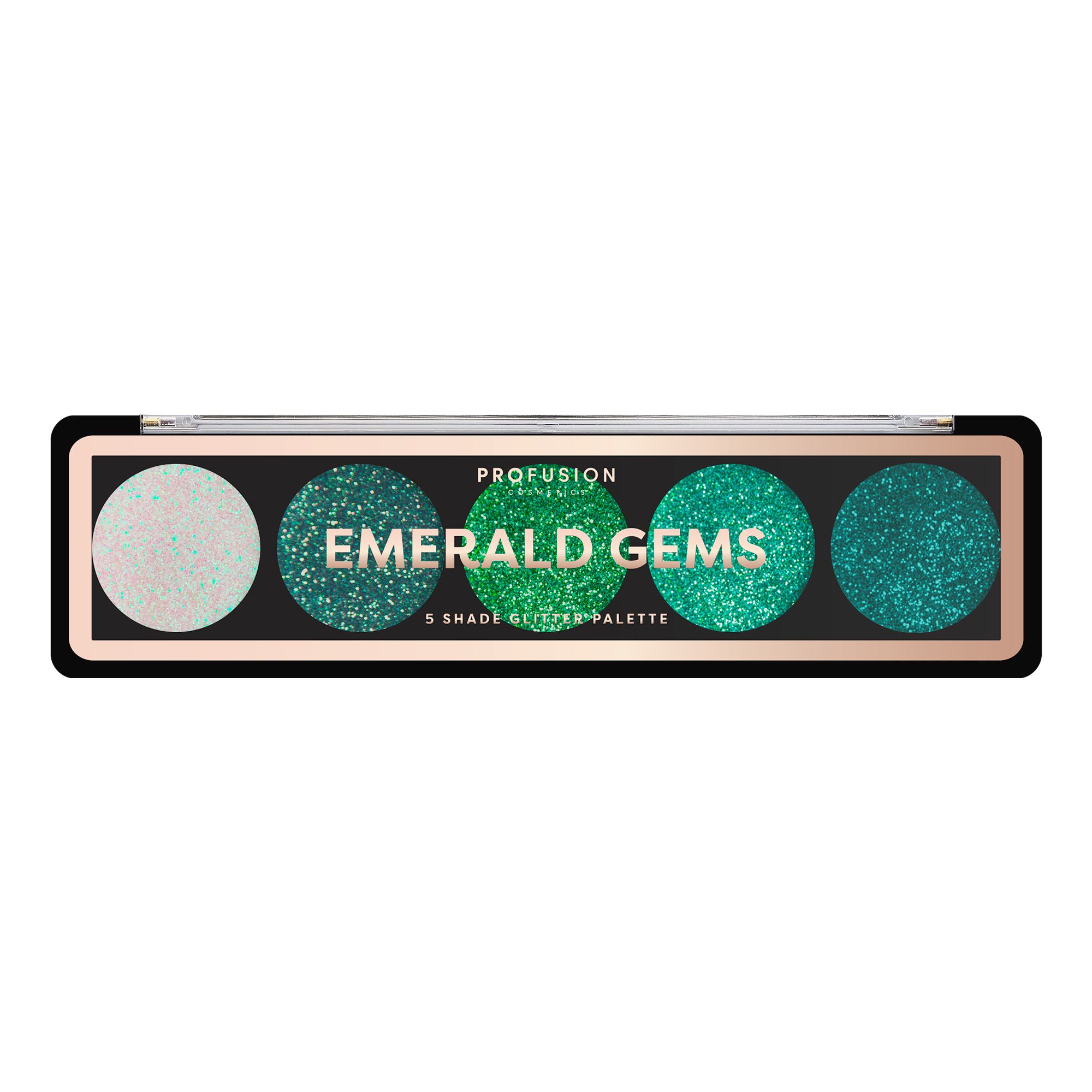 ПалеткаглиттеровдлямакияжаProFusion,оттенокEmerald,4,5г