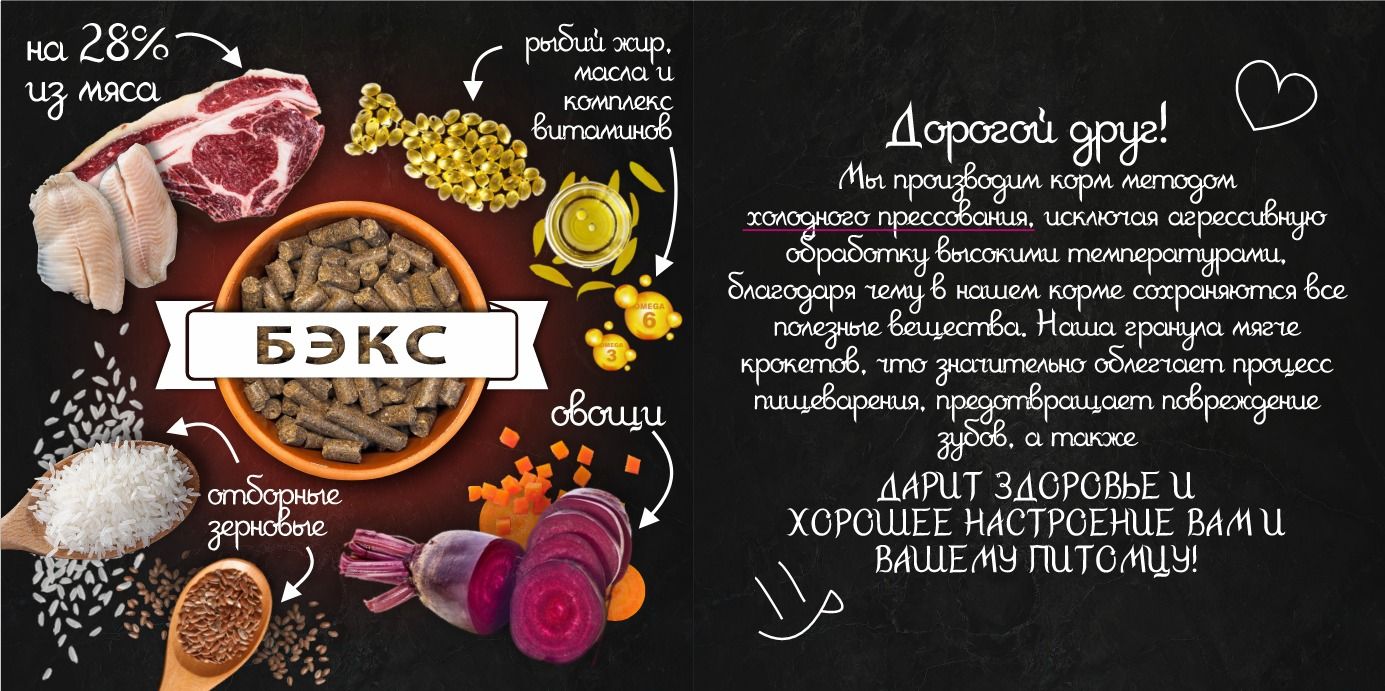 Натуральный полнорационный гипоаллергенный сухой корм для собак крупны(图1)