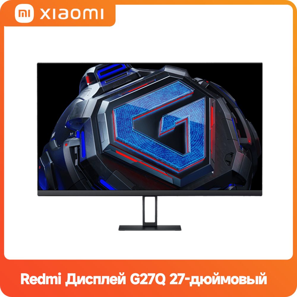 Xiaomi27"МониторДисплейXiaomiRedmi,G27Q,27",180Гц,разрешение2560x1440,черный,китайскаяверсия,черный