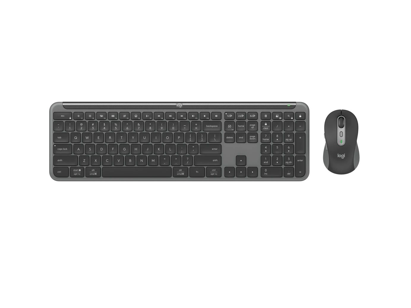 LogitechКомплектмышь+клавиатурабеспроводнаяSignatureSlimComboMK950,Английскаяраскладка,черный