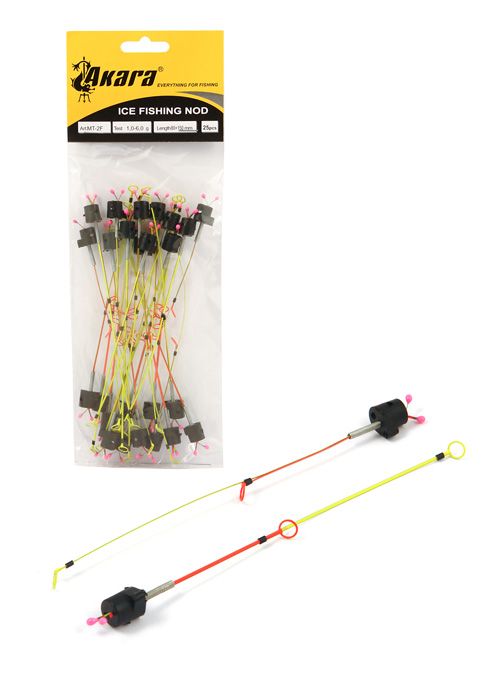 Кивок Akara Ice Fishing Nod час. пружина краш. 1,0-6,0 гр. 80+150 мм телескоп кольцо