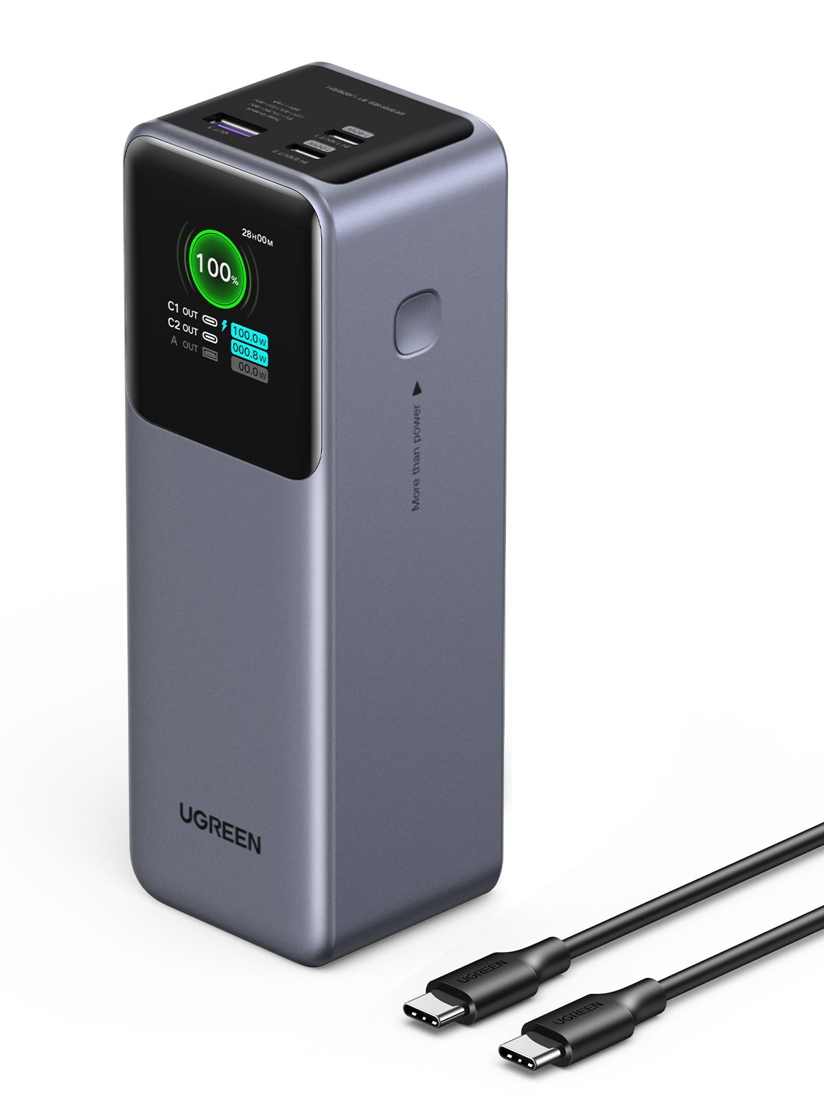 ВнешнийаккумуляторUGREENPB722(35525B)UGREEN25000mAh200WFastChargingPowerBank.Цвет:серый