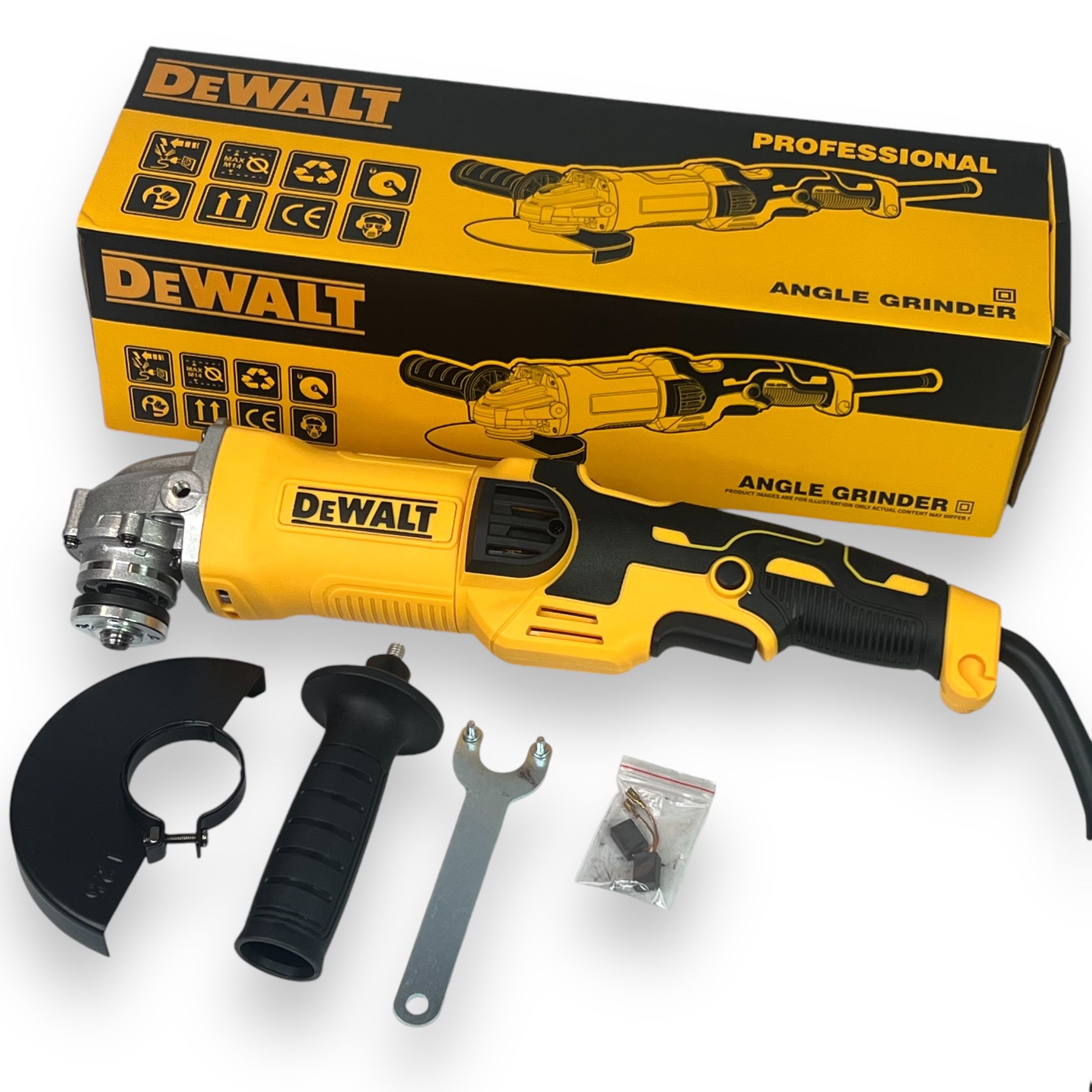 УШМ DeWalt, Болгарка 125 с регулировкой оборотов, 1600 Вт