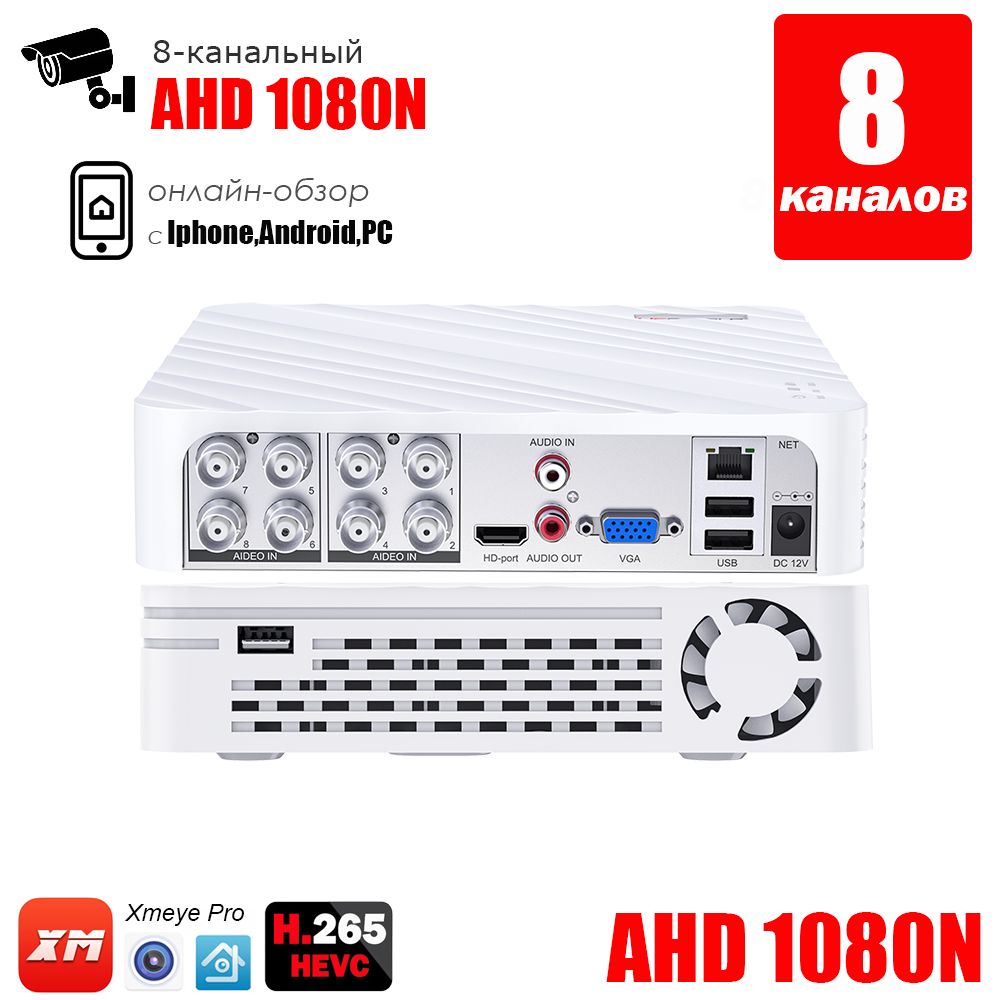 Гибридный видеорегистратор 8CH 1080N 4IN1 AHD CVI TVI CVBS безопасности DVR AHD камеры IP камеры аналоговые