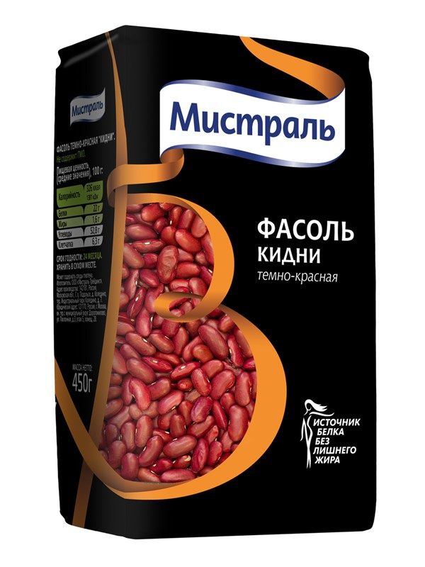 Фасоль Мистраль Кидни темно-красная, 450г