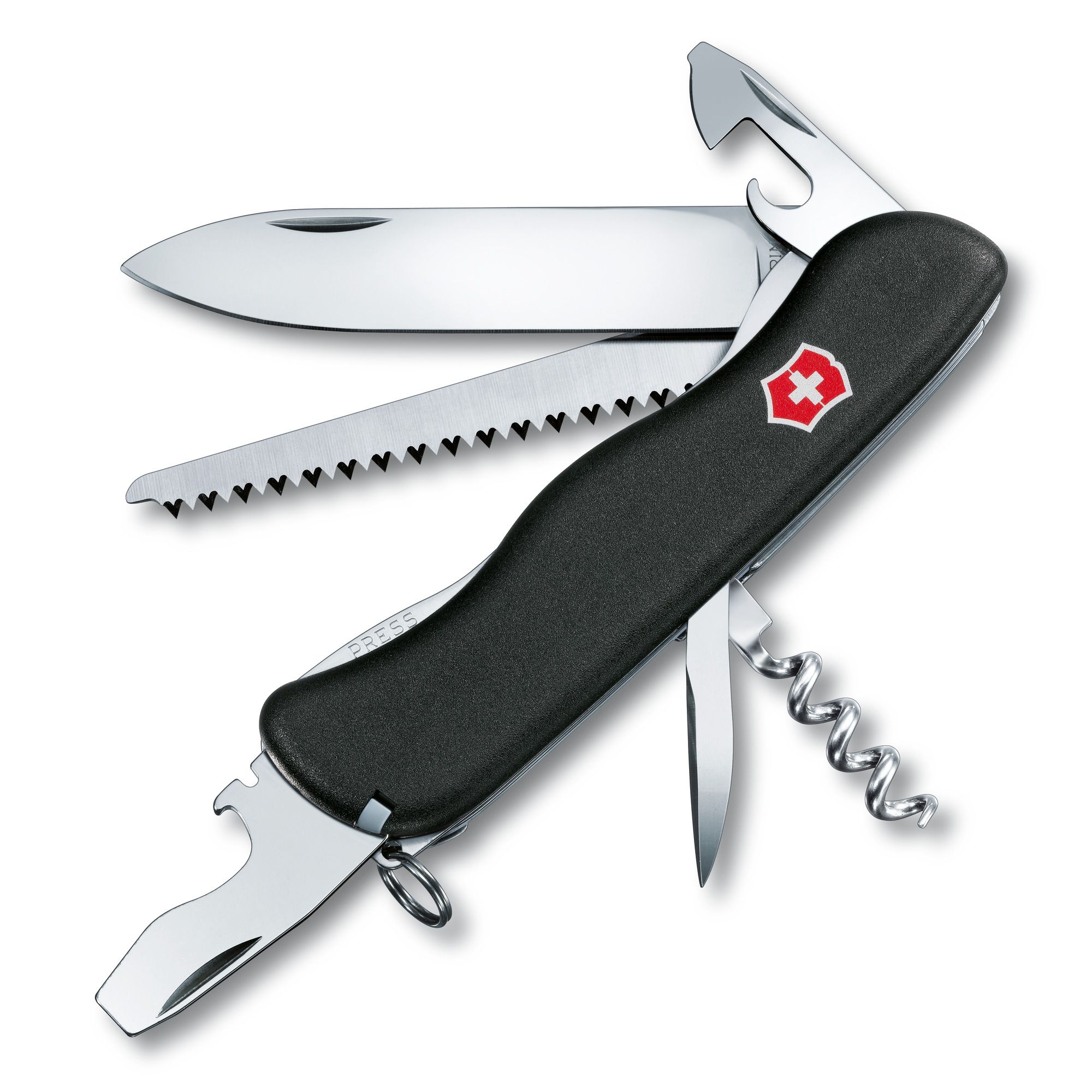 Нож перочинный Victorinox Forester (0.8363.3) 111 мм, 12 функций, черный , картонная коробка