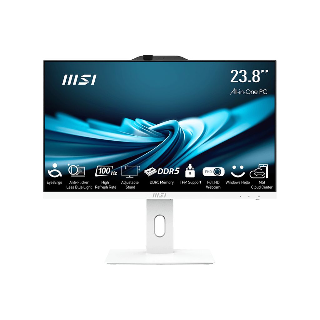 MSI 23.8" Моноблок 9S6-AE0622-825 (Intel Core i5-14400, RAM 8 ГБ, SSD 256 ГБ, Intel UHD Graphics 730, DOS), 9S6-AE0622-825, белый, Русская раскладка