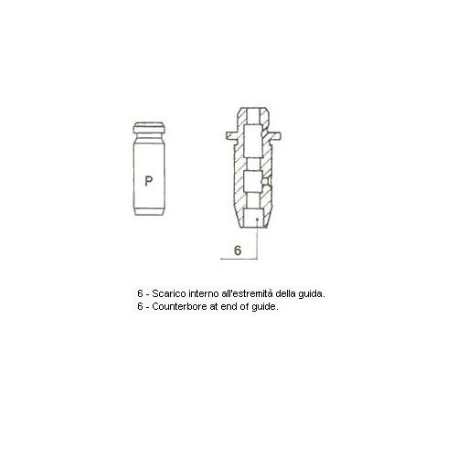 Направляющая втулка клапана для автомобиля, METELLI 01-2539 (4 шт.)
