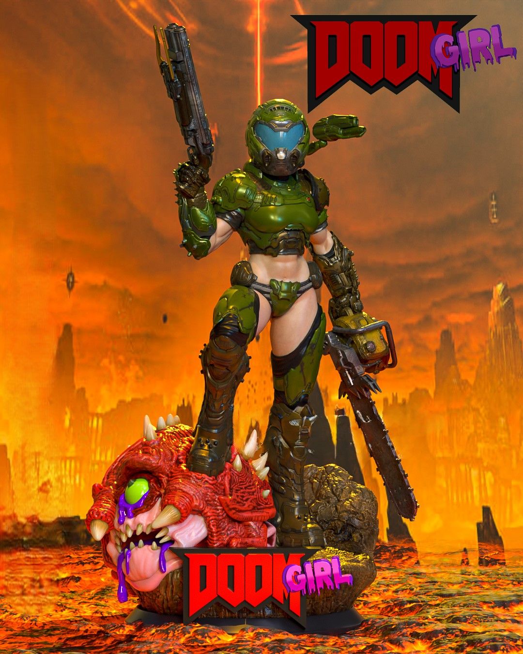 МиниатюраповселеннойDoom/QuakeперсонажDoomGirl