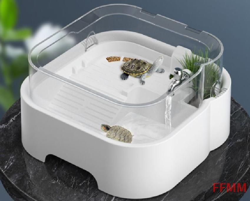 Резервуар для черепахи с полной циркуляцией в цилиндре