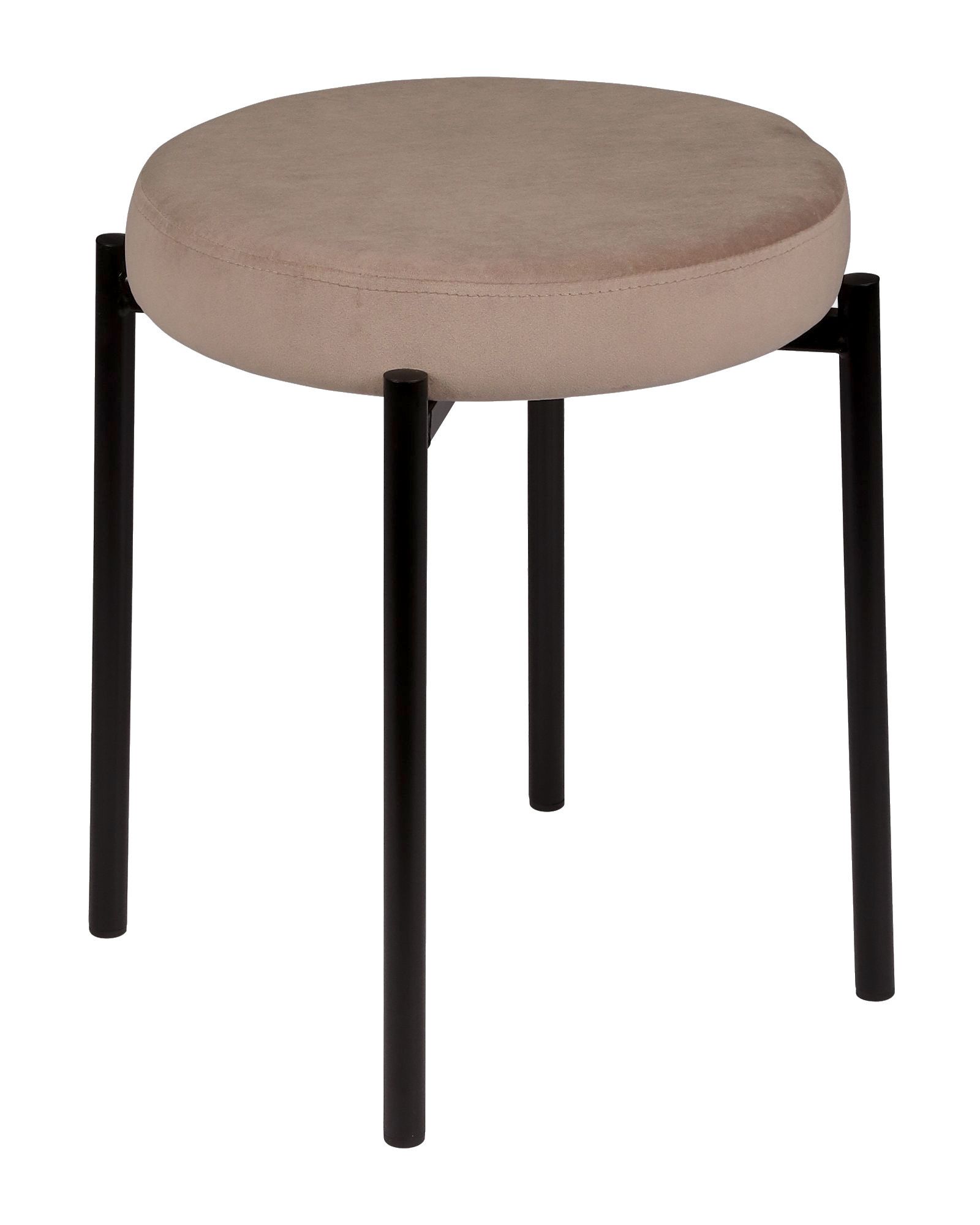 Комплект мягких кухонных табуретов Кен латте / черный, 3 шт.