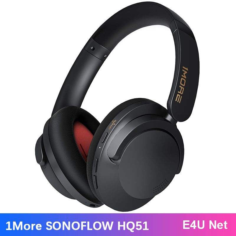 1MOREНаушникибеспроводные1MoreSonoFlowHQ51,Bluetooth,черный,черно-серый