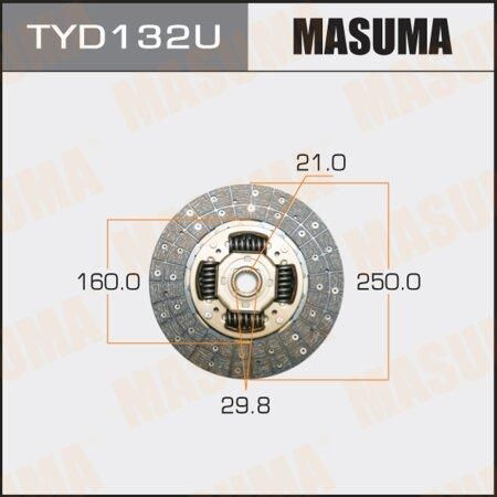 Диск сцепления 250 x 160 x 21 x 29.8 Masuma MASUMA TYD132U