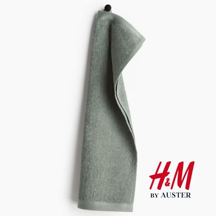 H&M Полотенце для лица, рук, Хлопок, 30x50 см, хаки, 1 шт.