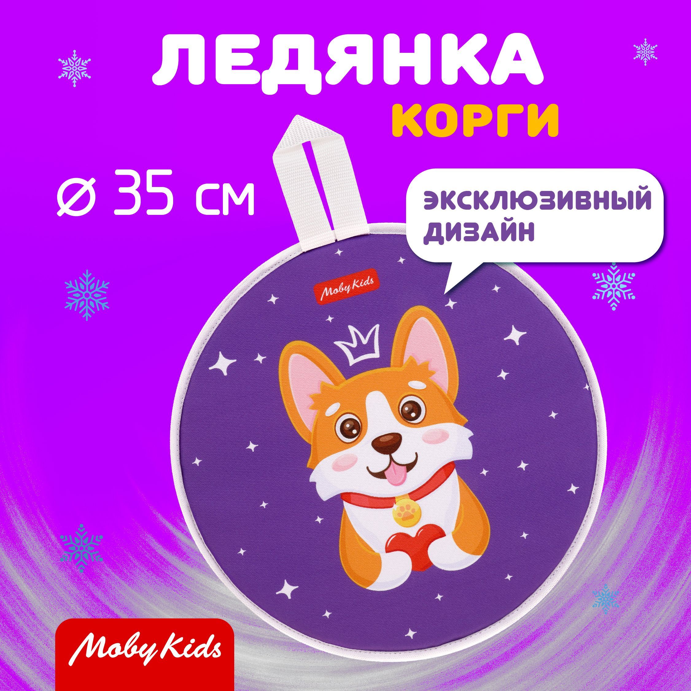 Ледянка с принтом Корги Moby Kids 35 см