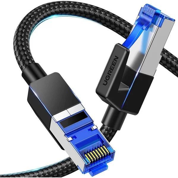 UgreenКабельдляинтернет-соединенияRJ-45/RJ-45,1м,черный