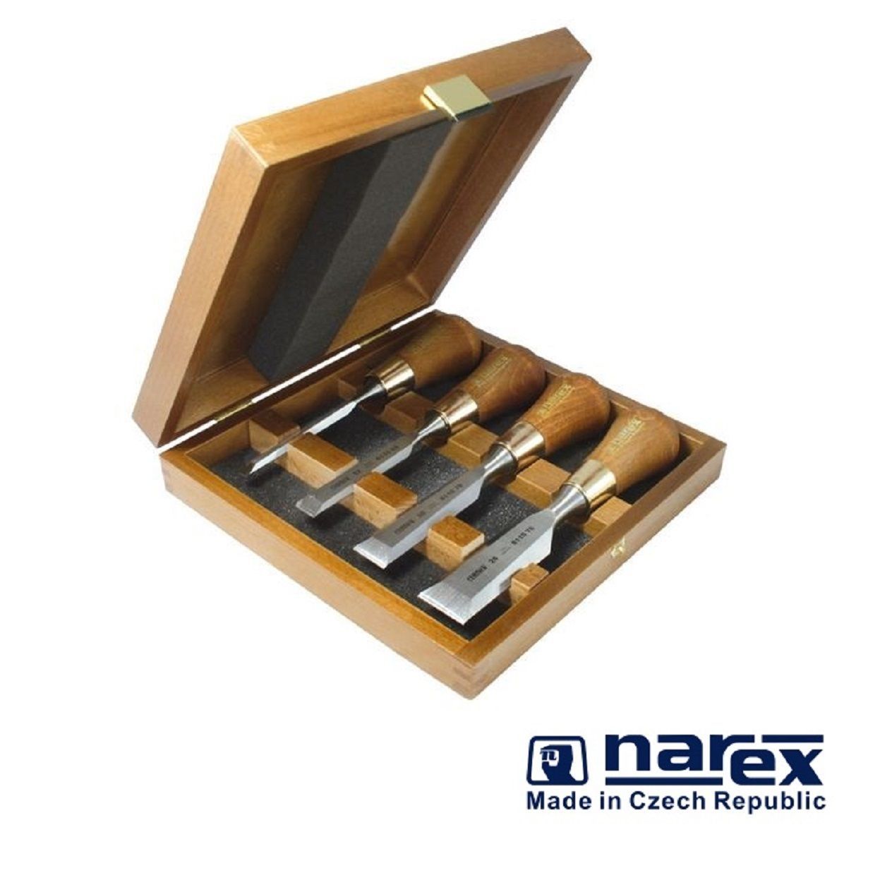 Набор из 4-х зачистных стамесок NAREX Wood Line Plus (853750) 6,12,20,26мм