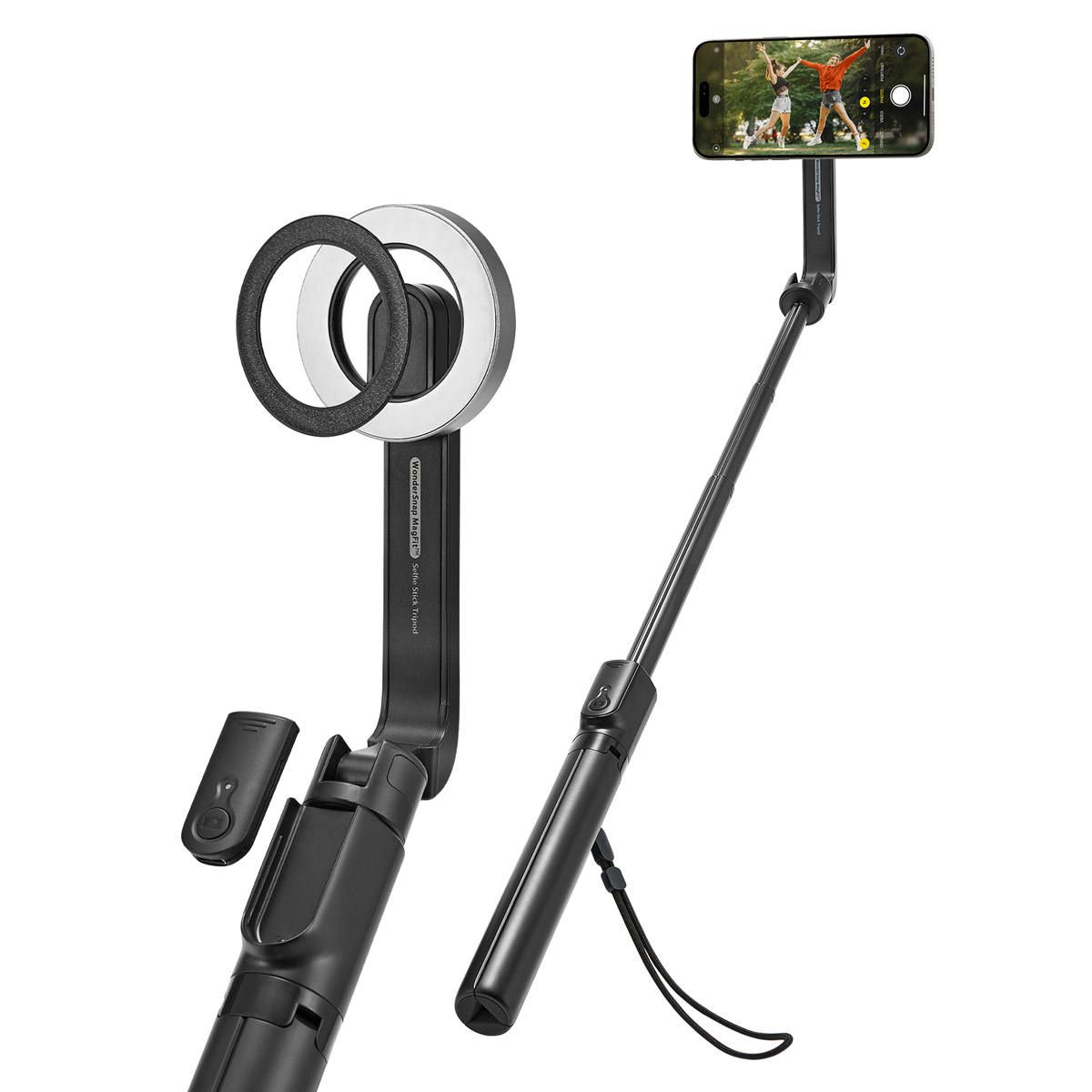 Селфи палка Spigen для смартфона (AMP07659) MagSafe Tripod Selfie Stick Longer Version / Спиген Селфи палка для смартфона Черный