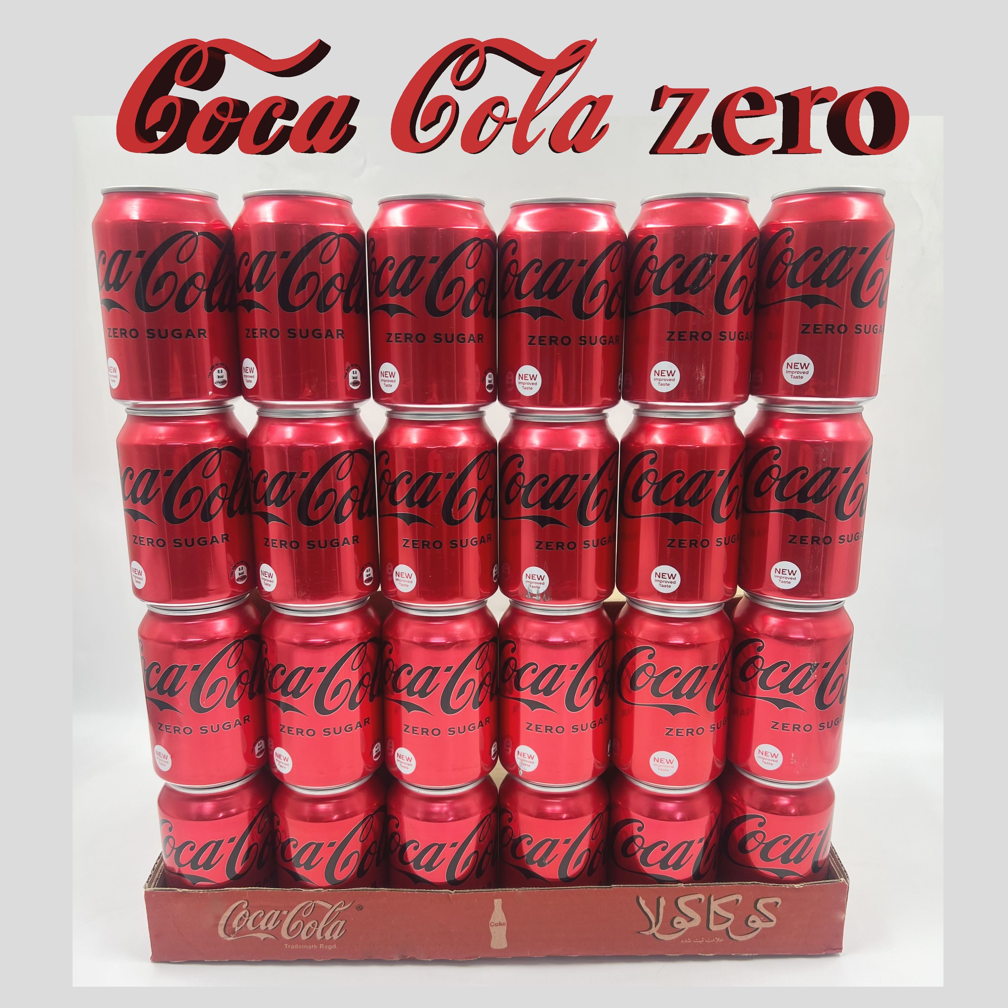 Кока кола зеро/без сахара жб 24шт по 0.3л/ Coca Cola zero