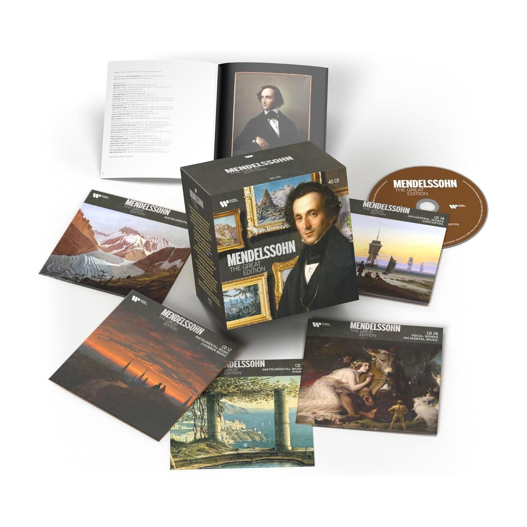 Боксет Various Artists - Mendelssohn: The Great Edition (Box) (40CD) 2024 Warner Papersleeves In Box