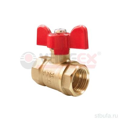 Кран шар. OPTIMA 3/4" г/г бабочка (11Б27фт1М) VALFEX (96/24)