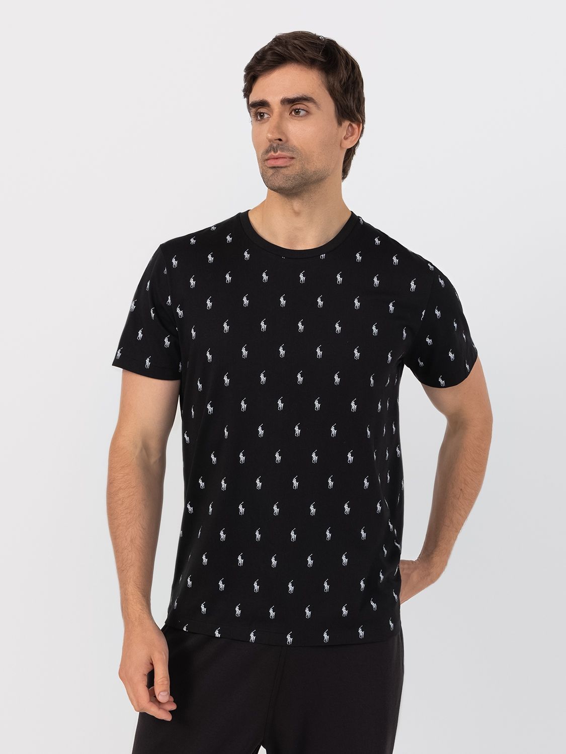 Футболка для дома Polo Ralph Lauren, размер 50, цвет 005 polo black aopp, 100% хлопок - купить по выгодной цене в интернет-магазине OZON (903856225)