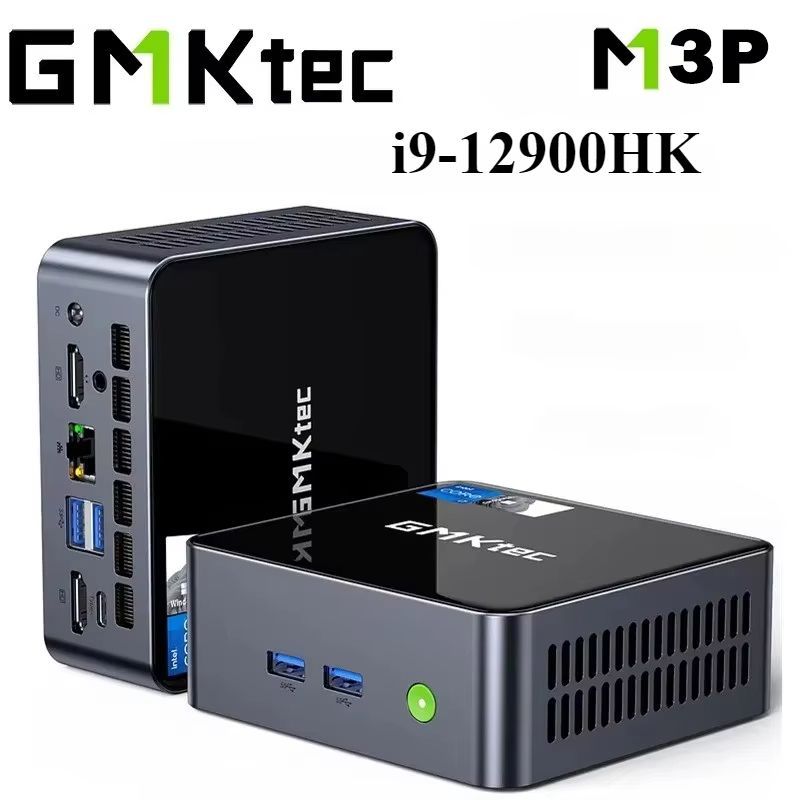 GMKtecМини-ПКM3plus(IntelCorei9-12900HK,RAM16ГБ,SSD1024ГБ,IntelIrisXeGraphics,Windows11Pro),черныйматовый