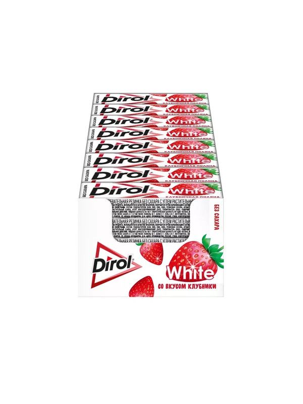 Жевательная резинка DIROL WHITE со вкусом клубники 36 шт по 13.6г купить на OZON по низкой цене (1756723764)