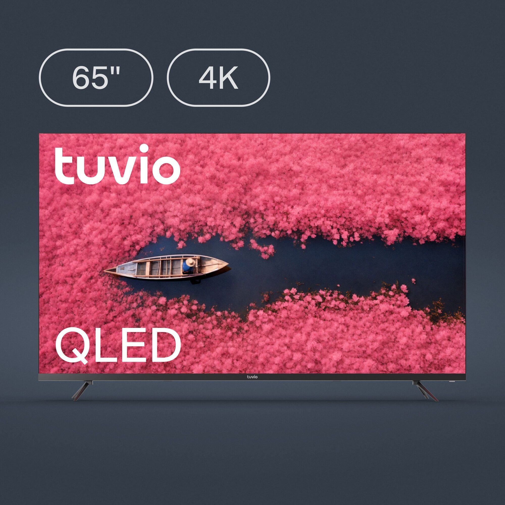 Tuvio Телевизор 65" 4K UHD, темно-серый