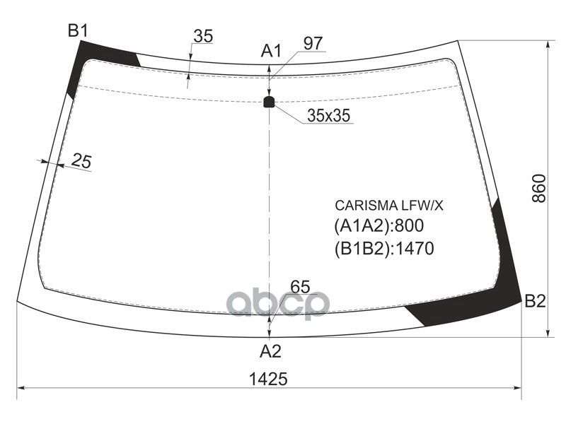 XYG Стекло лобовое Mitsubishi Carisma 95-05