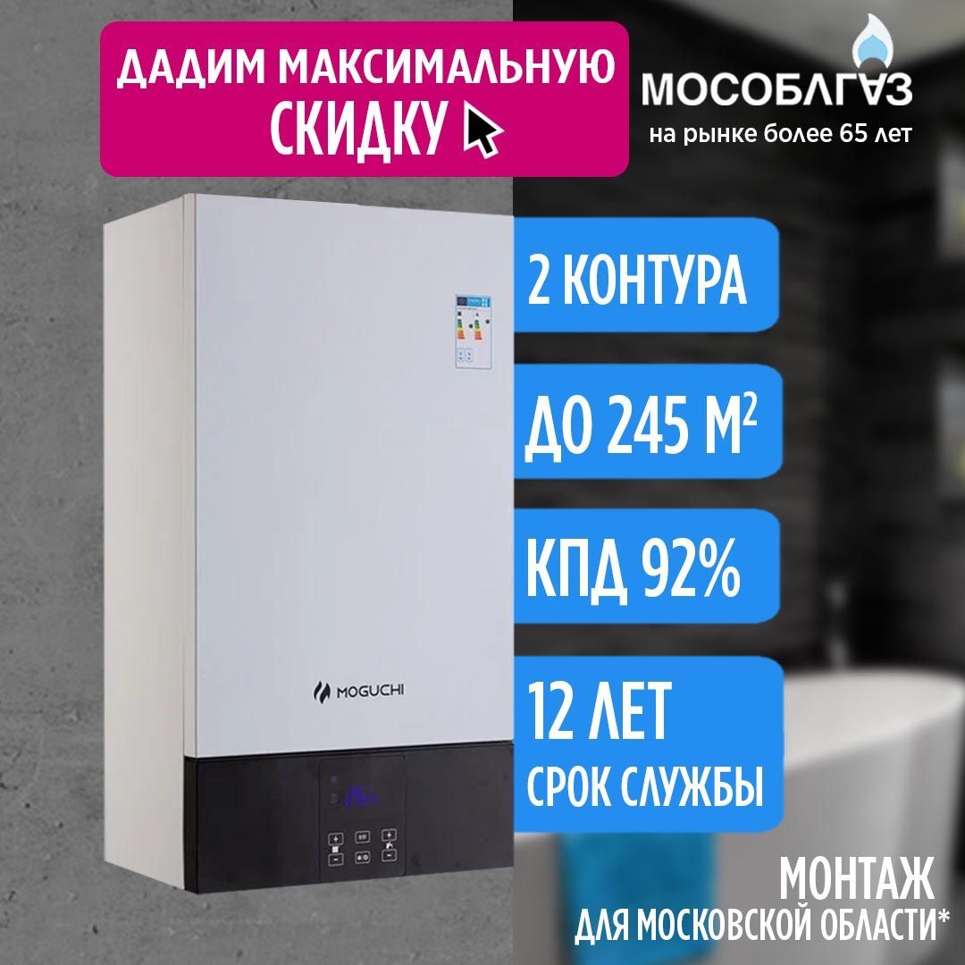 Котел газовый двухконтурный MOGUCHI GBL 24F - 24 кВт