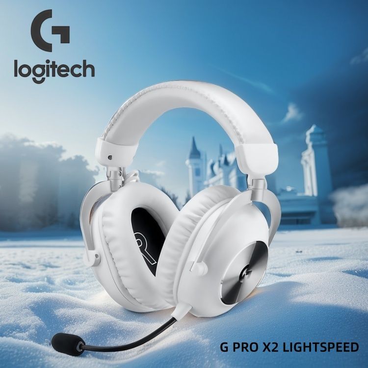 LogitechНаушникибеспроводныесмикрофоном,Bluetooth,USBType-C,белый,светло-бежевый