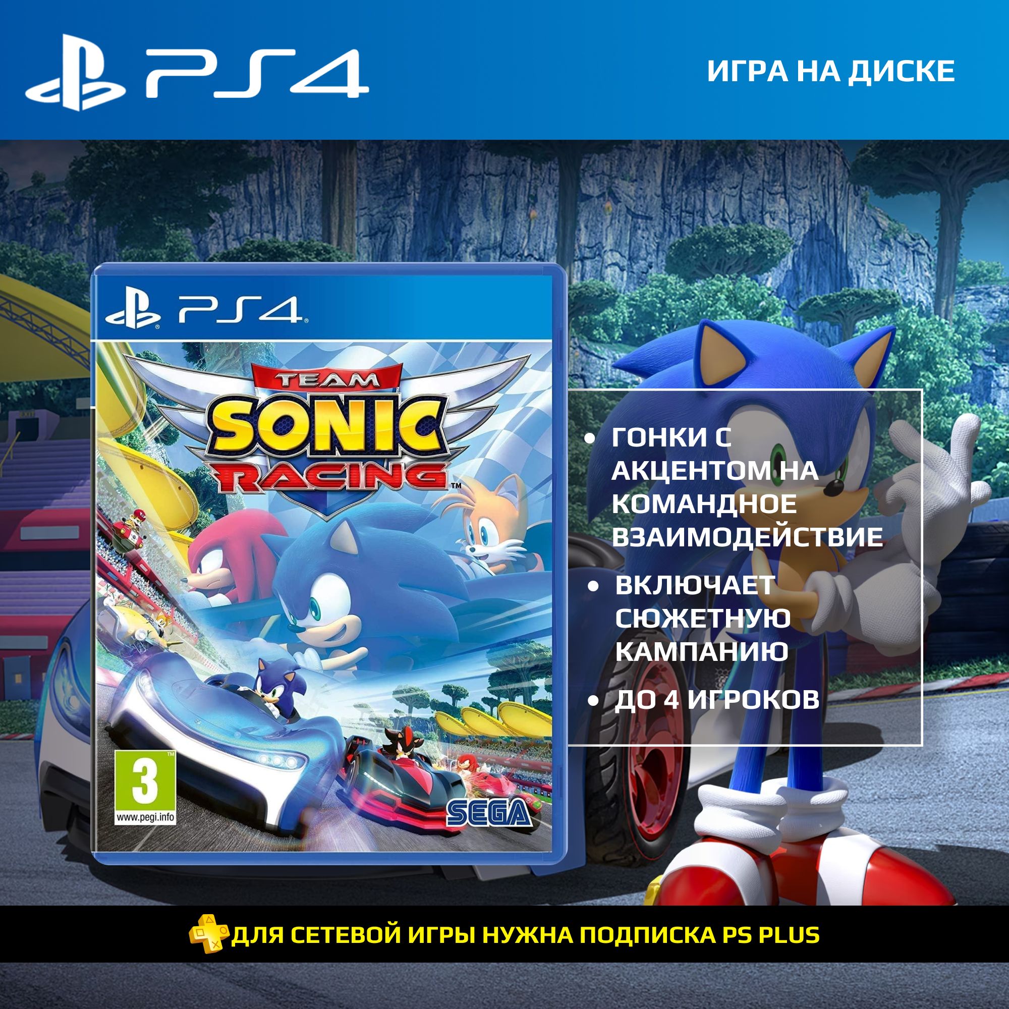 Игра Team Sonic Racing (PlayStation 4, Русские субтитры)