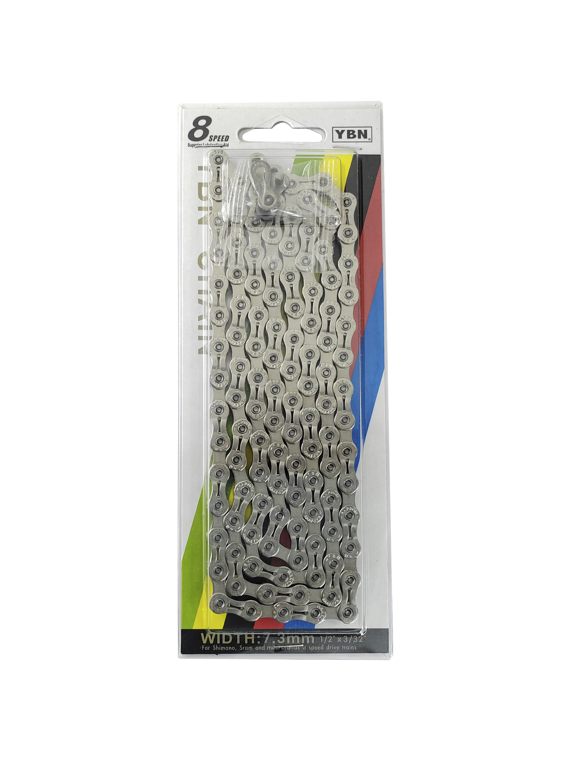 YBN Цепь для велосипеда SLA-H8-S2, 1/2"x3/32", 116 звеньев, 8 скоростей, замок цепи — Каталог Ozon — фото 5