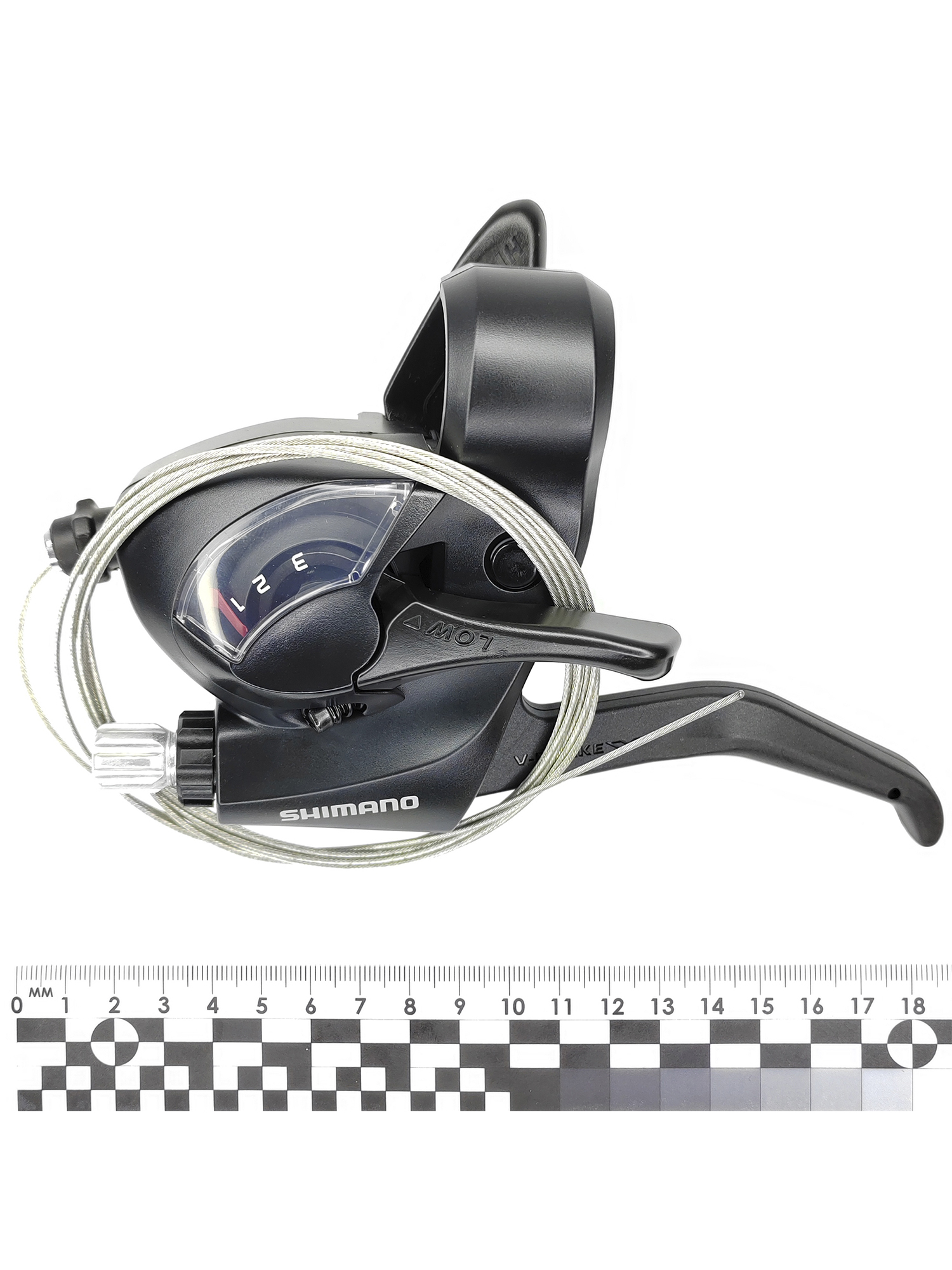 Shimano Шифтер ручка тормоза ST-EF41, серия Tourney, 3 скорости, под левую руку, трос 180 см, черный — Товары для велоспорта — фото 8