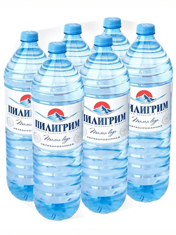 ВодаминеральнаяПилигримприроднаястоловаяпитьеваянегазированная1,5лх6шт.