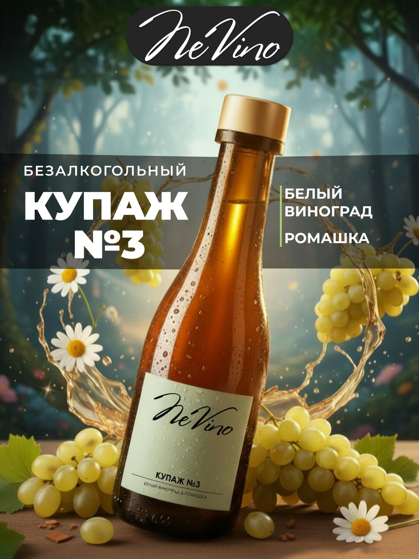 Безалкогольный Купаж №3 белый виноград ромашка