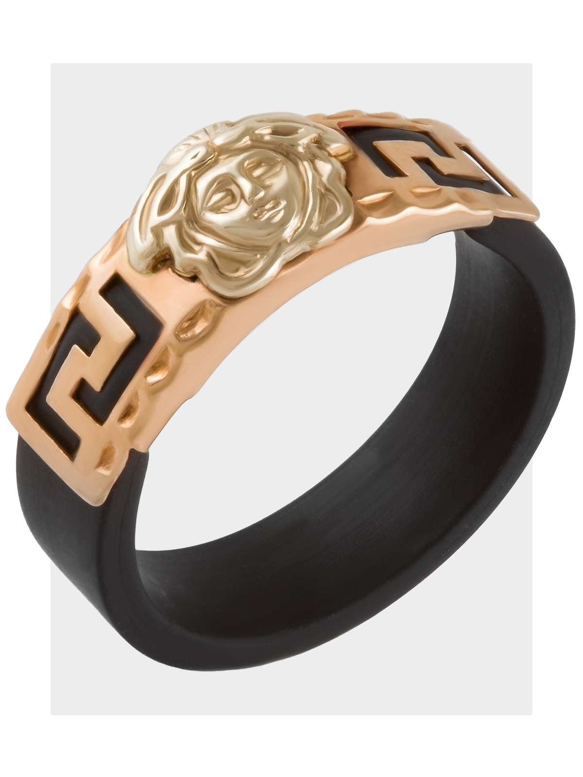 Ювелирное кольцо из каучука со вставками золота 585 пробы