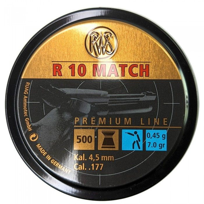 Пули для пневматики RWS R10 MATCH Premium Line, кал. 4, 49мм 0, 45 гр (500шт)  #1