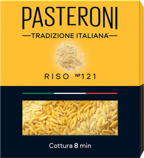Макароны Pasteroni Ризо №121, из твердых сортов пшеницы, 400 г - купить ...