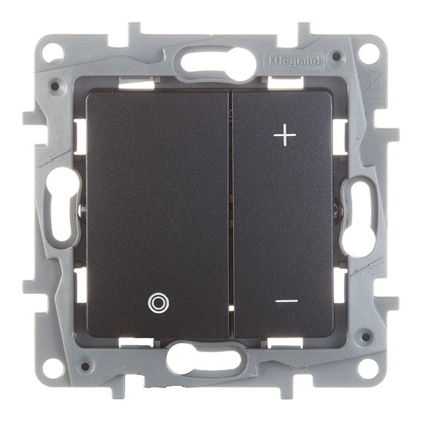 Диммер Legrand Etika 672618 двухклавишный скрытая установка антрацит 3 ...