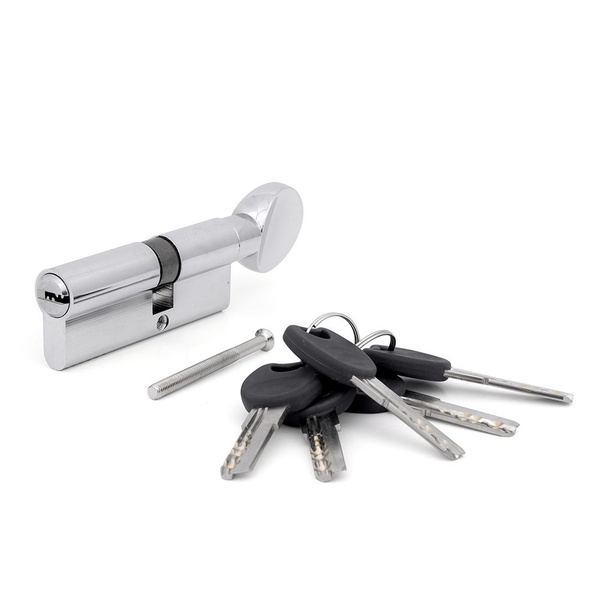 Цилиндр для замка Palidore 35х45 мм ключ-завертка хром купить по низкой ...