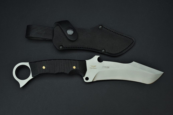 Нож Гром Мелита-К, рукоять металл/микарта черная, покрытие антиблик ...