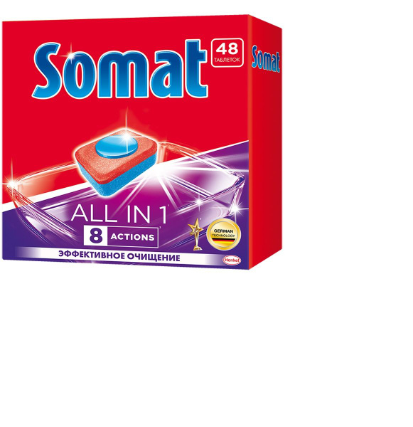 Таблетки для посудомоечных машин 48 шт. SOMAT "All-in-1" - купить с ...