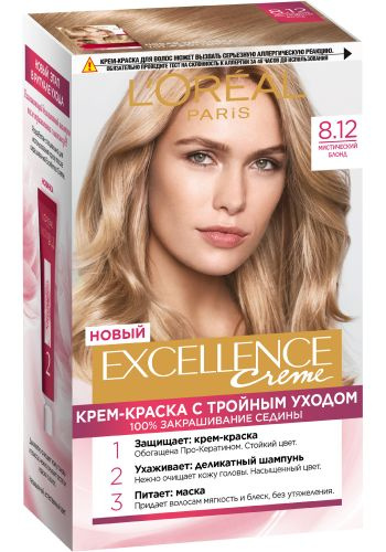 L'Oreal Paris Крем-краска для волос Excellence Creme, 8.12 Мистический ...