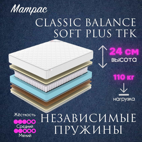 Матрас DENWIR Classic Balance Soft Plus TFK_180, Независимые пружины ...