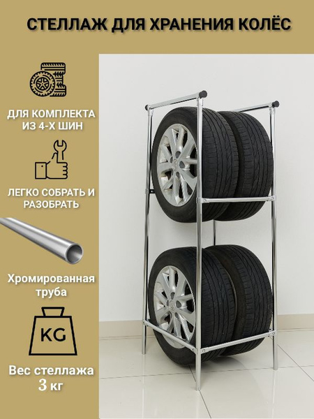Стеллаж для хранения колес купить на OZON по низкой цене (1465264519)