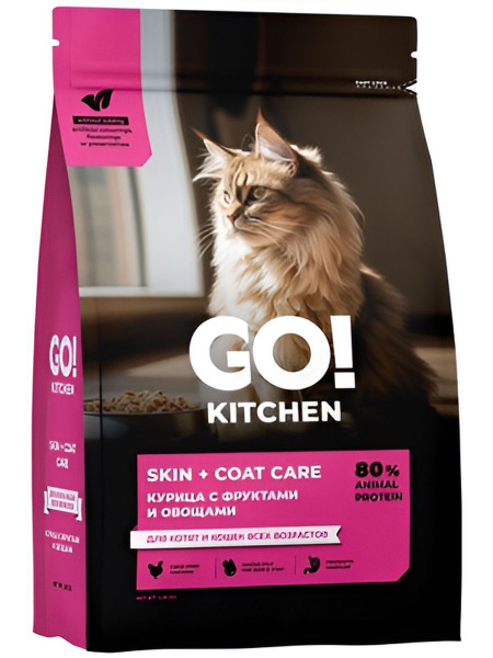 GO KITCHEN корм для котят и кошек всех возрастов с курицей 1,36 кг ...